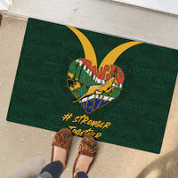 Custom South Africa Rugby Rubber Doormat Stronger Together Stronger Forever Bokke World Cup 2023 - Wonder Print Shop