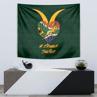 Custom South Africa Rugby Tapestry Stronger Together Stronger Forever Bokke World Cup 2023 - Wonder Print Shop