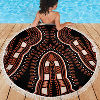 African Dashiki Pattern Vintage Beach Blanket - Wonder Print Shop