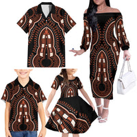 African Dashiki Pattern Vintage Family Matching Off The Shoulder Long Sleeve Dress and Hawaiian Shirt - Wonder Print Shop