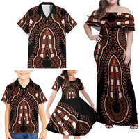 African Dashiki Pattern Vintage Family Matching Off Shoulder Maxi Dress and Hawaiian Shirt - Wonder Print Shop
