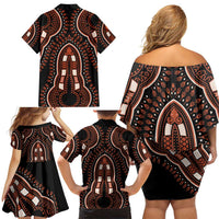 African Dashiki Pattern Vintage Family Matching Off Shoulder Short Dress and Hawaiian Shirt - Wonder Print Shop