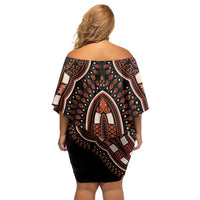 African Dashiki Pattern Vintage Family Matching Off Shoulder Short Dress and Hawaiian Shirt - Wonder Print Shop