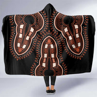 African Dashiki Pattern Vintage Hooded Blanket