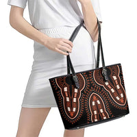 African Dashiki Pattern Vintage Leather Tote Bag - Wonder Print Shop