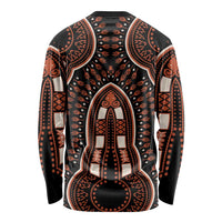 African Dashiki Pattern Vintage Long Sleeve Shirt - Wonder Print Shop
