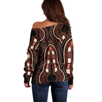 African Dashiki Pattern Vintage Off Shoulder Sweater - Wonder Print Shop
