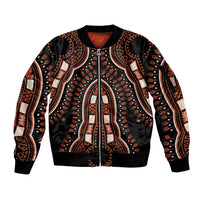 African Dashiki Pattern Vintage Sleeve Zip Bomber Jacket - Wonder Print Shop