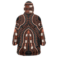 African Dashiki Pattern Vintage Wearable Blanket Hoodie - Wonder Print Shop
