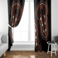 African Dashiki Pattern Vintage Window Curtain - Wonder Print Shop