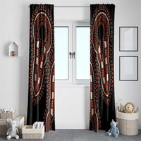 African Dashiki Pattern Vintage Window Curtain - Wonder Print Shop