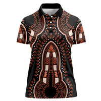 African Dashiki Pattern Vintage Women Polo Shirt - Wonder Print Shop