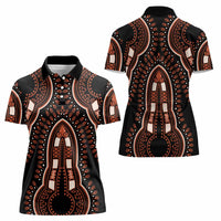 African Dashiki Pattern Vintage Women Polo Shirt - Wonder Print Shop