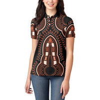 African Dashiki Pattern Vintage Women Polo Shirt - Wonder Print Shop