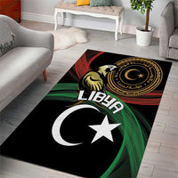 Libya Area Rug White Star And Crescent - Wonder Print Shop