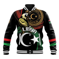 Personalized Libya Baseball Jacket White Star And Crescent - Wonder Print Shop
