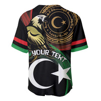 Personalized Libya Baseball Jersey White Star And Crescent - Wonder Print Shop