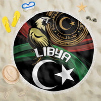 Libya Beach Blanket White Star And Crescent - Wonder Print Shop