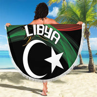 Libya Beach Blanket White Star And Crescent - Wonder Print Shop