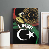 Libya Canvas Wall Art White Star And Crescent - Wonder Print Shop