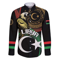 Personalized Libya Family Matching Long Sleeve Bodycon Dress and Hawaiian Shirt White Star And Crescent - Wonder Print Shop