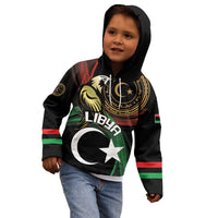Personalized Libya Kid Hoodie White Star And Crescent - Wonder Print Shop