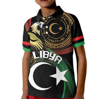 Personalized Libya Kid Polo Shirt White Star And Crescent - Wonder Print Shop