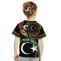 Personalized Libya Kid T Shirt White Star And Crescent - Wonder Print Shop