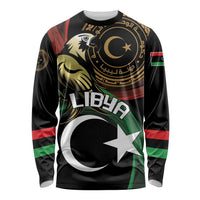 Personalized Libya Long Sleeve Shirt White Star And Crescent - Wonder Print Shop