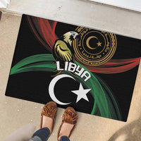 Libya Rubber Doormat White Star And Crescent - Wonder Print Shop