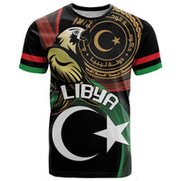 Personalized Libya T Shirt White Star And Crescent - Wonder Print Shop