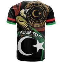 Personalized Libya T Shirt White Star And Crescent - Wonder Print Shop