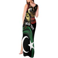 Personalized Libya Tank Maxi Dress White Star And Crescent - Wonder Print Shop
