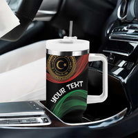 Personalized Libya Tumbler With Handle White Star And Crescent - Wonder Print Shop