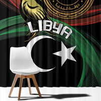 Libya Window Curtain White Star And Crescent - Wonder Print Shop