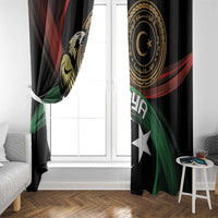 Libya Window Curtain White Star And Crescent - Wonder Print Shop