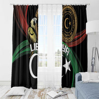 Libya Window Curtain White Star And Crescent - Wonder Print Shop
