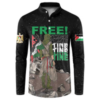 Free Palestine Button Sweatshirt Eagle of Saladin - Wonder Print Shop