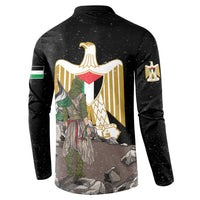 Free Palestine Button Sweatshirt Eagle of Saladin - Wonder Print Shop