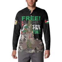 Free Palestine Button Sweatshirt Eagle of Saladin - Wonder Print Shop