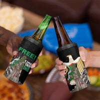 Free Palestine 4 in 1 Can Cooler Tumbler Eagle of Saladin - Wonder Print Shop