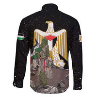 Free Palestine Family Matching Mermaid Dress and Hawaiian Shirt Eagle of Saladin - Wonder Print Shop