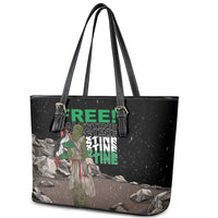 Free Palestine Leather Tote Bag Eagle of Saladin - Wonder Print Shop