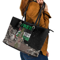 Free Palestine Leather Tote Bag Eagle of Saladin - Wonder Print Shop