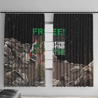 Free Palestine Window Curtain Eagle of Saladin - Wonder Print Shop
