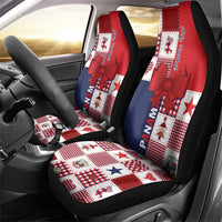 Panama Christmas Feliz Navidad Car Seat Cover Coquette Bow Style - Wonder Print Shop