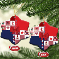 Panama Christmas Feliz Navidad Ceramic Ornament Coquette Bow Style - Wonder Print Shop