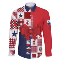 Panama Christmas Feliz Navidad Family Matching Off The Shoulder Long Sleeve Dress and Hawaiian Shirt Coquette Bow Style - Wonder Print Shop