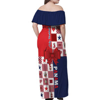 Panama Christmas Feliz Navidad Family Matching Off Shoulder Maxi Dress and Hawaiian Shirt Coquette Bow Style - Wonder Print Shop