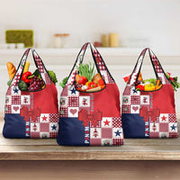 Panama Christmas Feliz Navidad Grocery Bag Coquette Bow Style